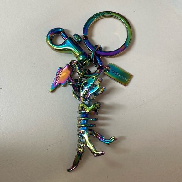 Coach Pillow Tabby 26 with Ombré Silver/Aqua Multi & Rexy Bag Charm Set - Picture 7 of 17